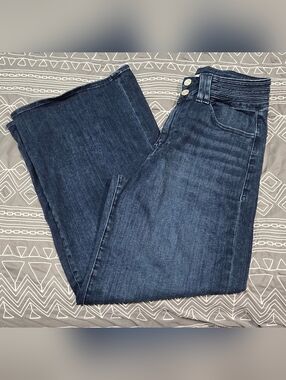 Frame Triple Binding High Waisted Wide Leg Jeans Size 31